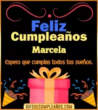 GIF Mensaje de cumpleaños Marcela